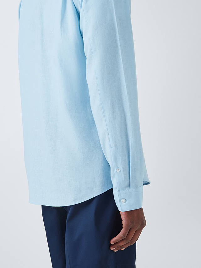 Kin Linen Blend Long Sleeve Shirt, Skyway