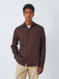 Kin Linen Blend Long Sleeve Shirt, Chocolate Plum