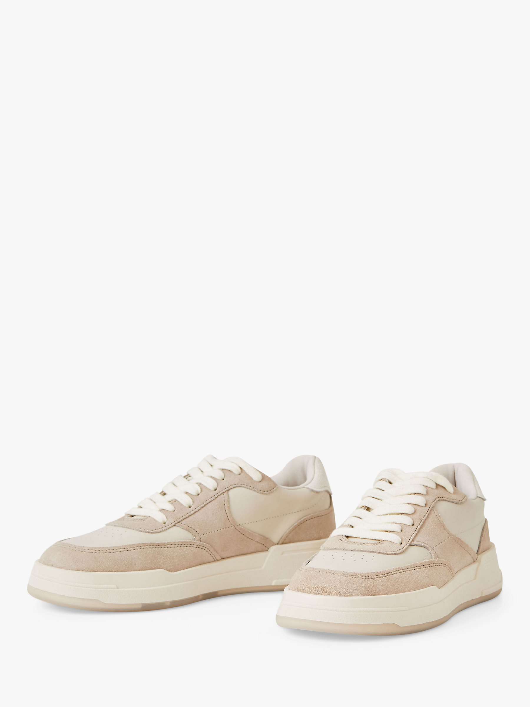 Buy Vagabond Shoemakers Selena Leather & Suede Trainers, Off White/Cream Online at johnlewis.com