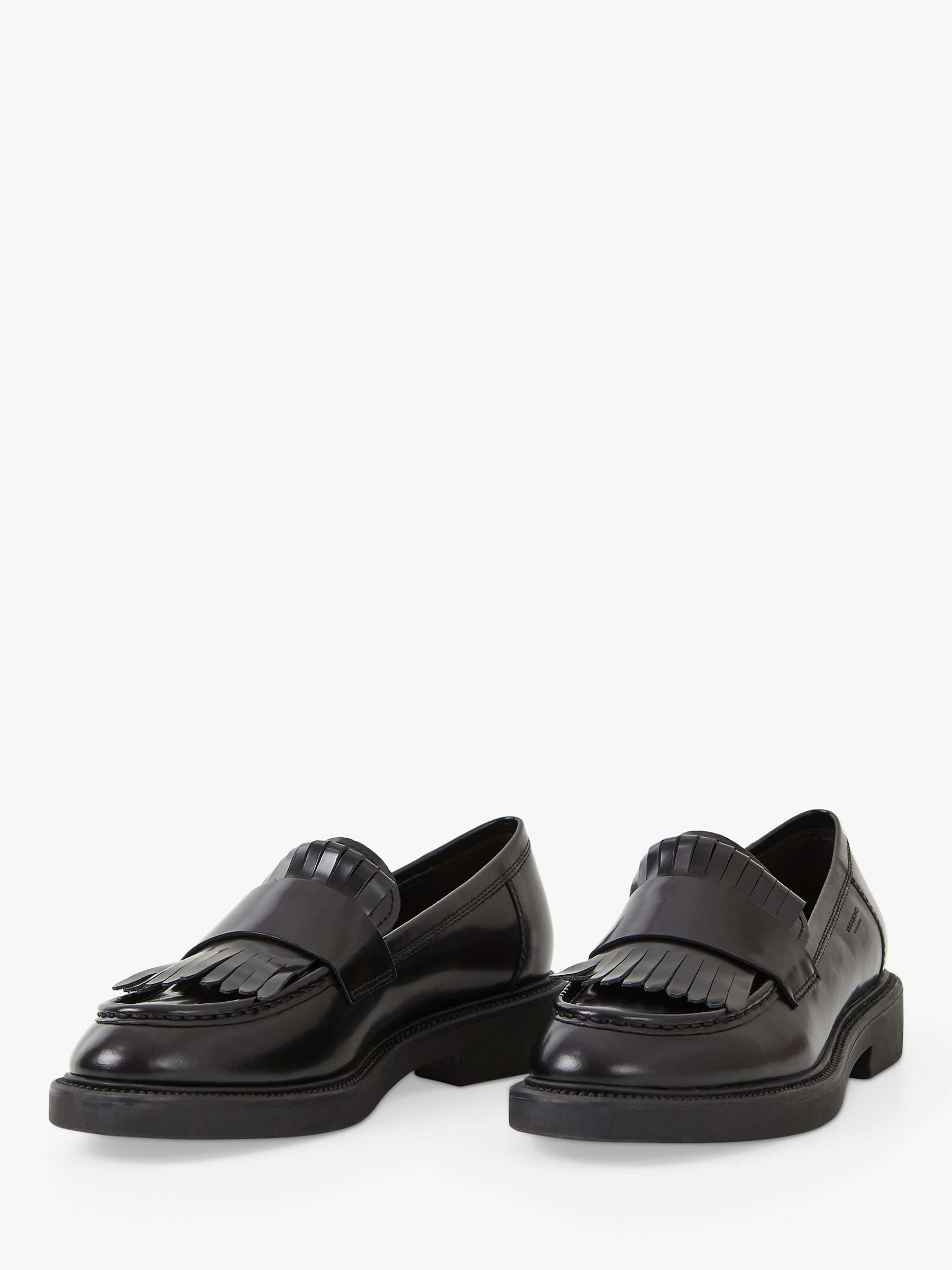 Buy Vagabond Shoemakers Alex W Fringe Loafers, Black Online at johnlewis.com