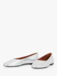 Vagabond Shoemakers Jolin Leather Ballet Pumps, Silver