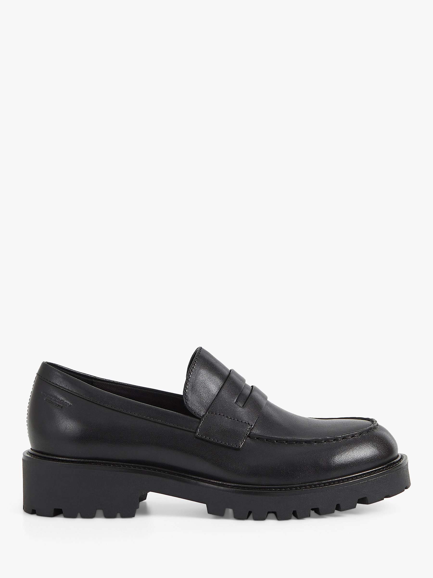 Buy Vagabond Shoemakers Kenova Leather Chunky Loafers, Black Online at johnlewis.com