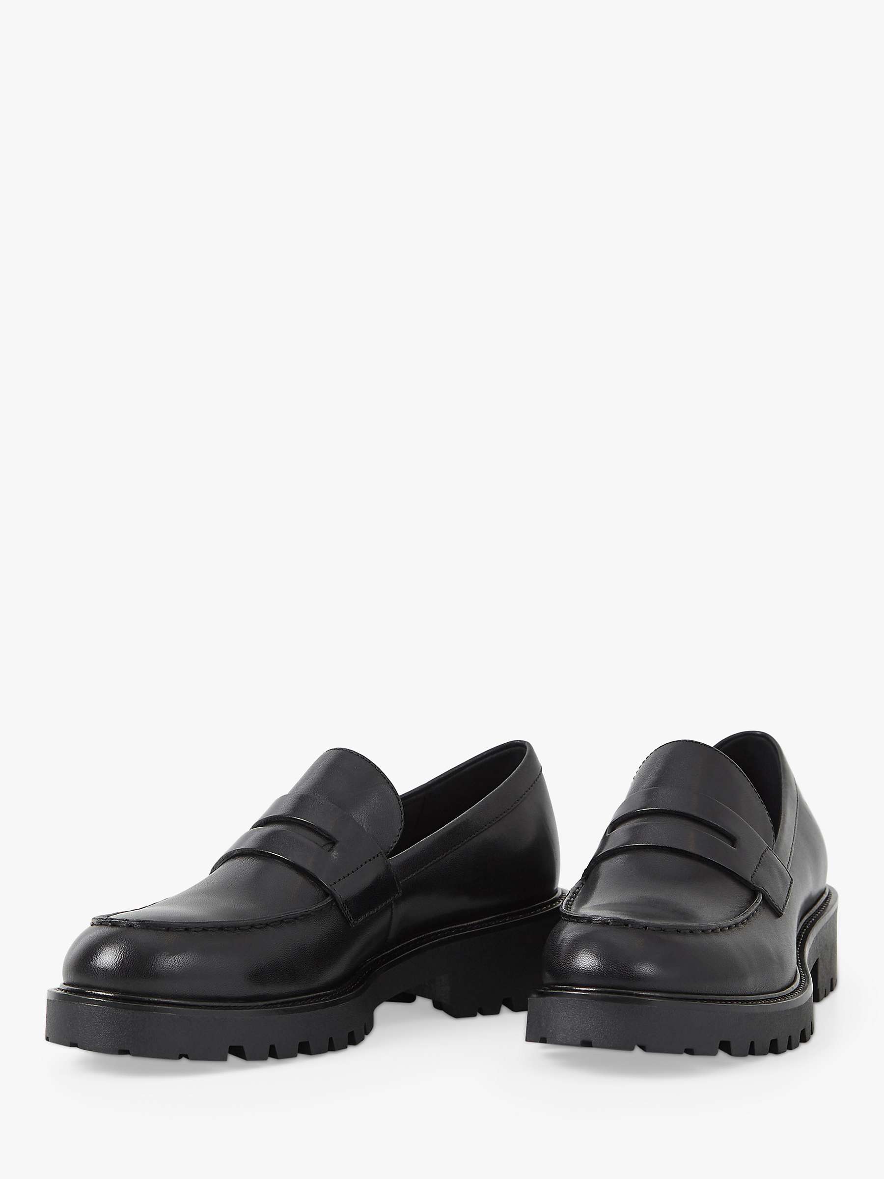 Buy Vagabond Shoemakers Kenova Leather Chunky Loafers, Black Online at johnlewis.com