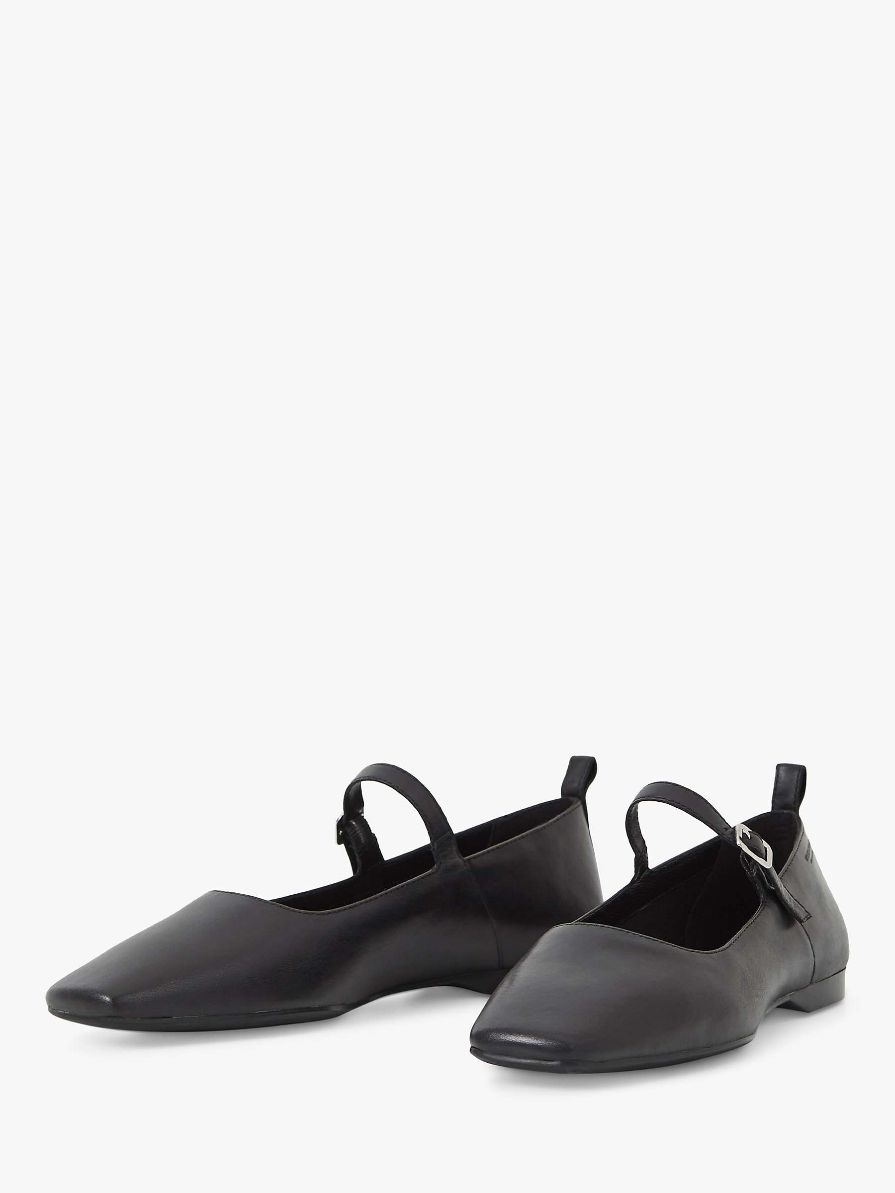 Buy Vagabond Shoemakers Delia Leather Flat Mary Jane Shoes, Black Online at johnlewis.com