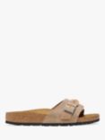 Birkenstock Pula Braided Buckle Suede Sandals, Taupe