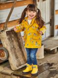JoJo Maman Bébé Kids' Lined Wellington Boots, Yellow
