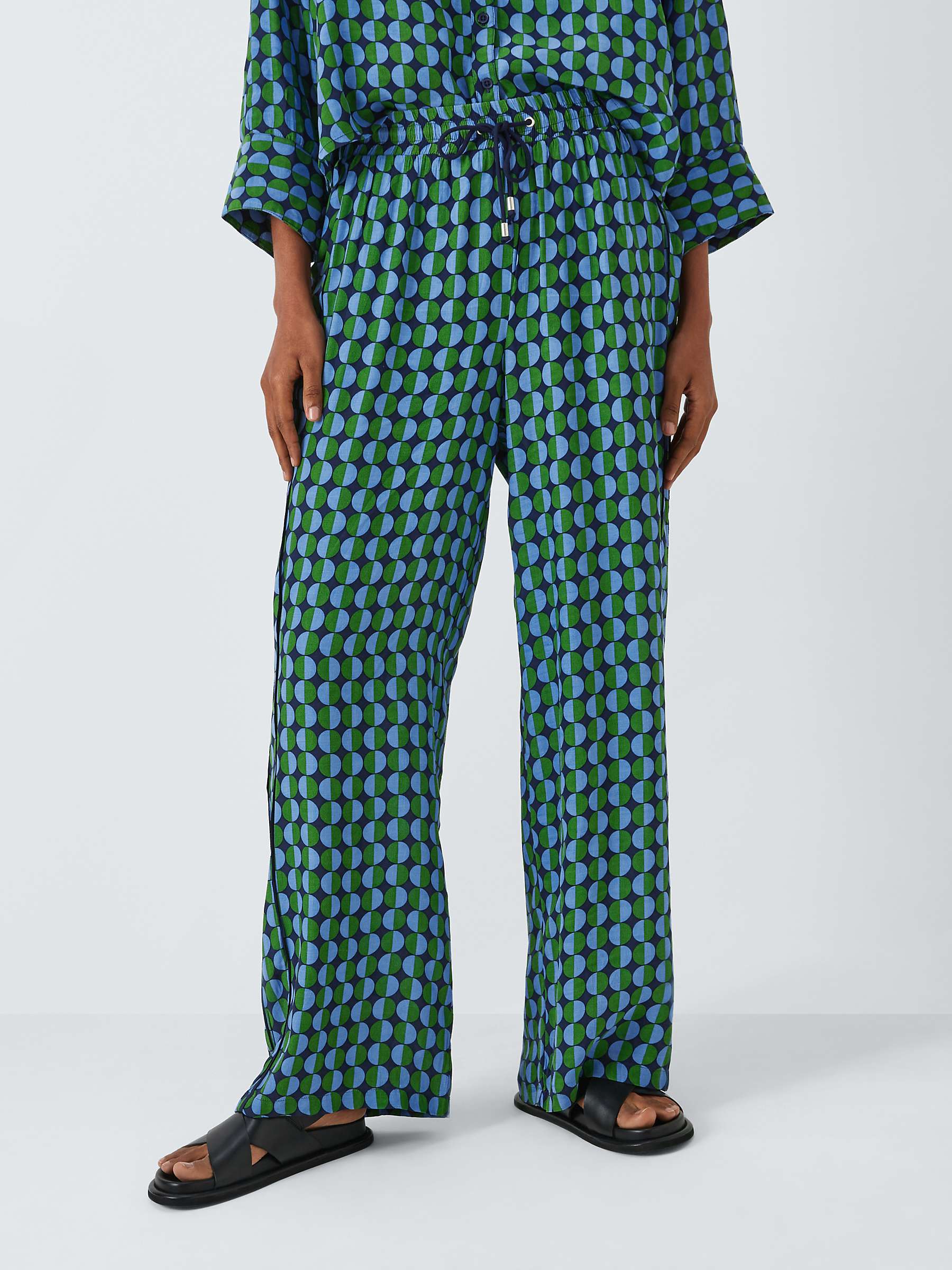 Buy John Lewis ANYDAY Geometric Print Trousers, Navy/Multi Online at johnlewis.com