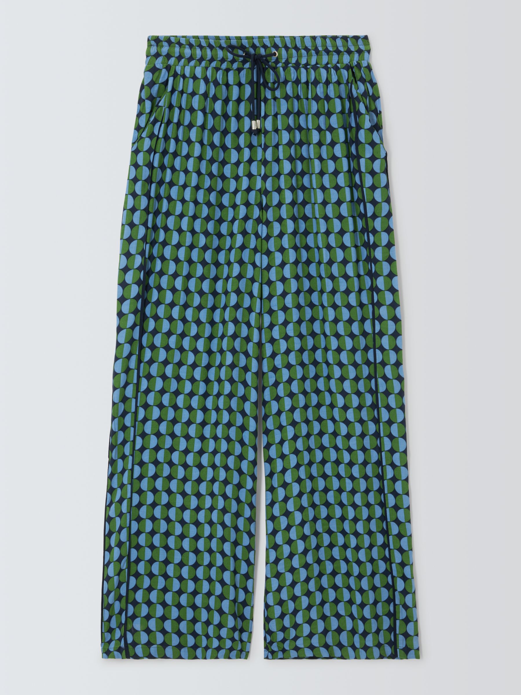 John Lewis ANYDAY Geometric Print Trousers, Navy/Multi, 12