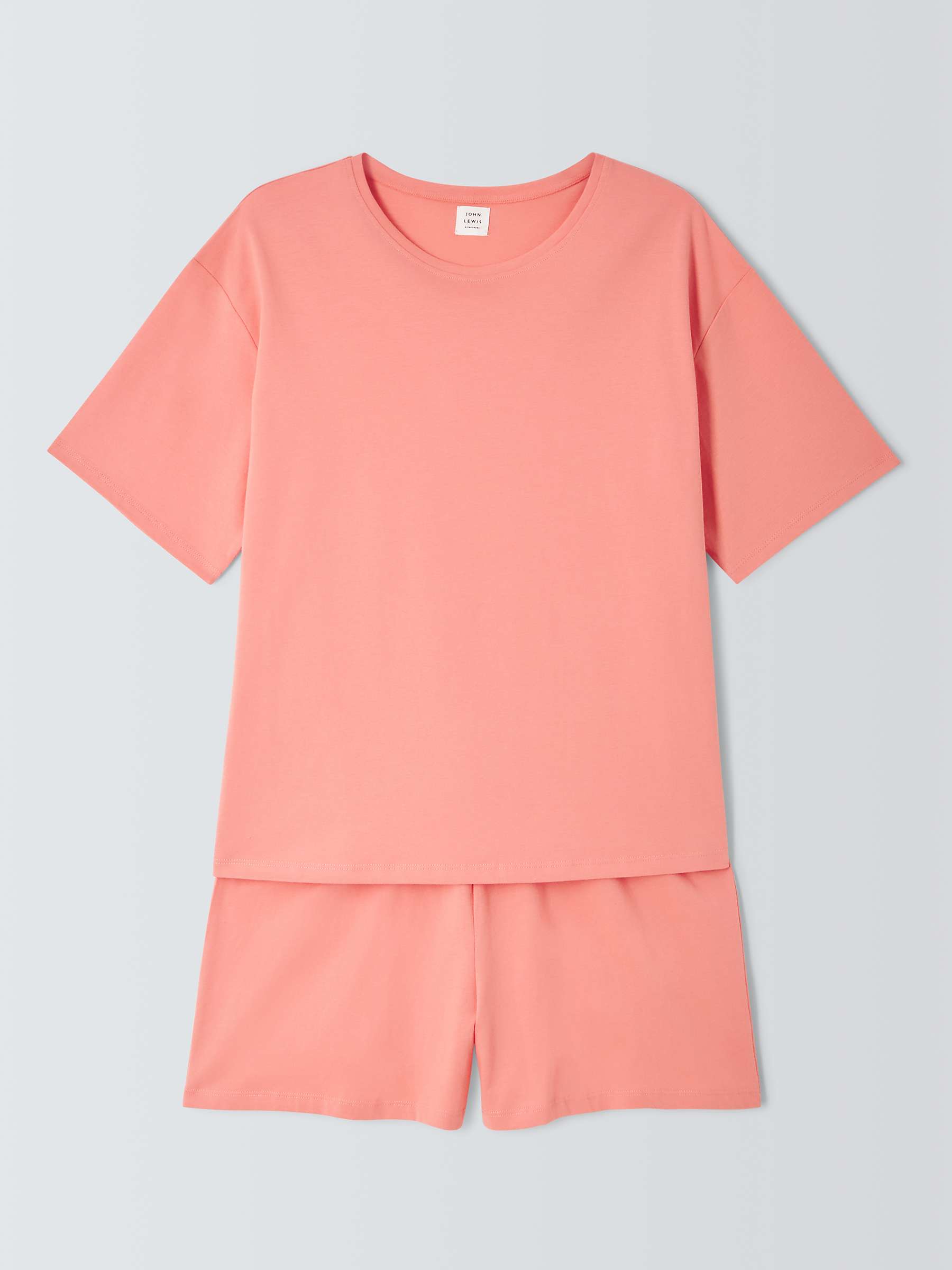 Buy John Lewis Greta T-Shirt Jersey Short Pyjama Set, Desert Rose Online at johnlewis.com