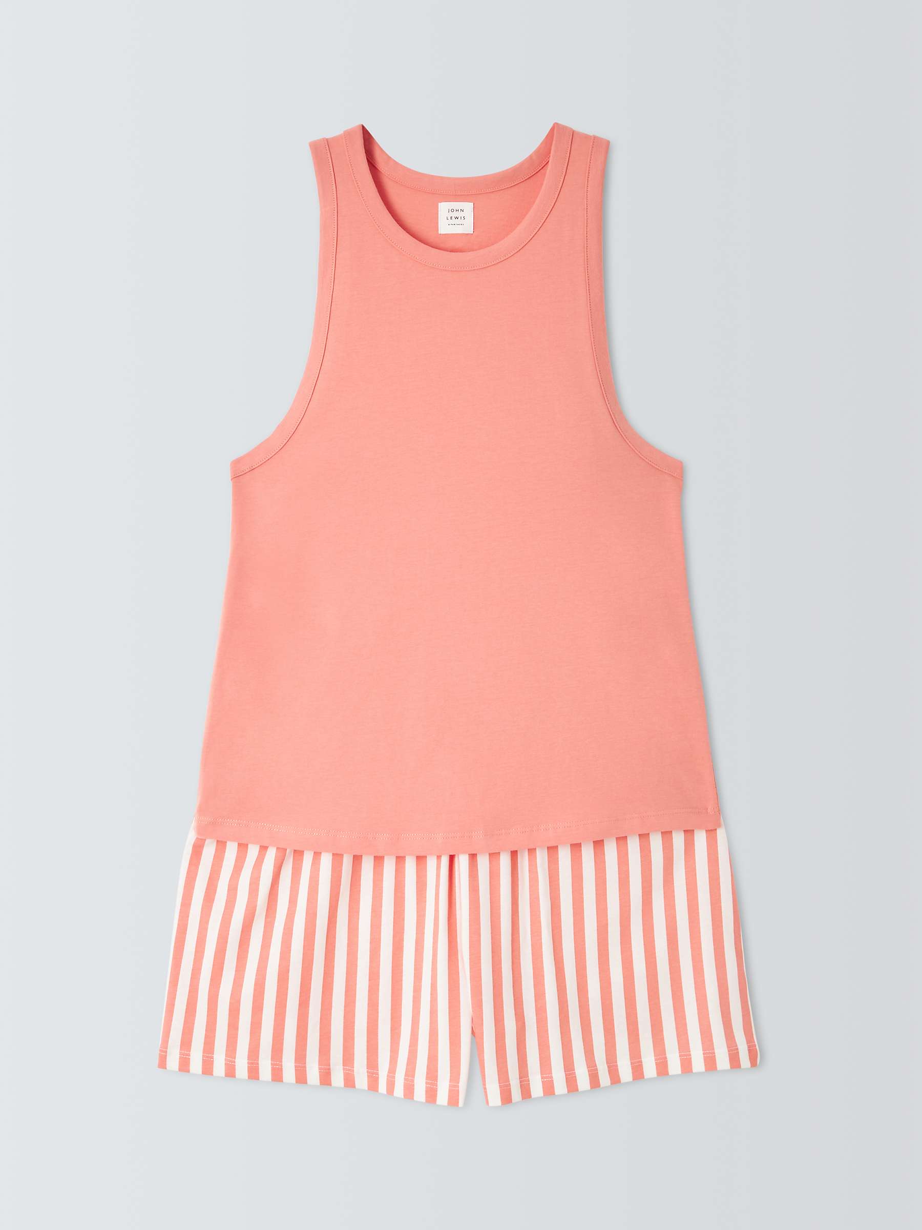 Buy John Lewis Angie Vest Short Pyjama Set, Desert Rose Online at johnlewis.com