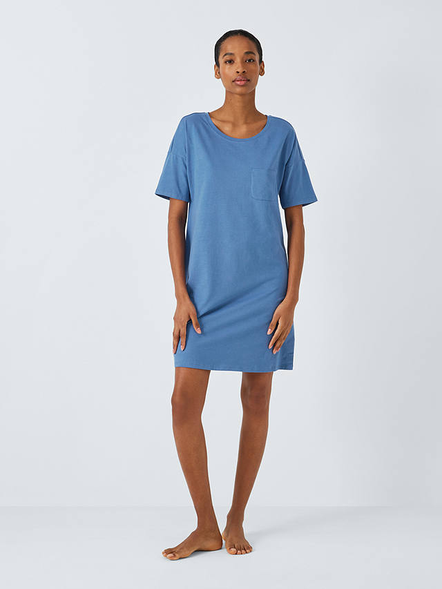 John Lewis Zaida Tee Night Dress, Smoky Blue