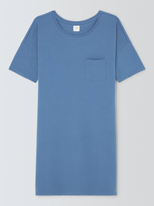 John Lewis Zaida Tee Night Dress, Smoky Blue