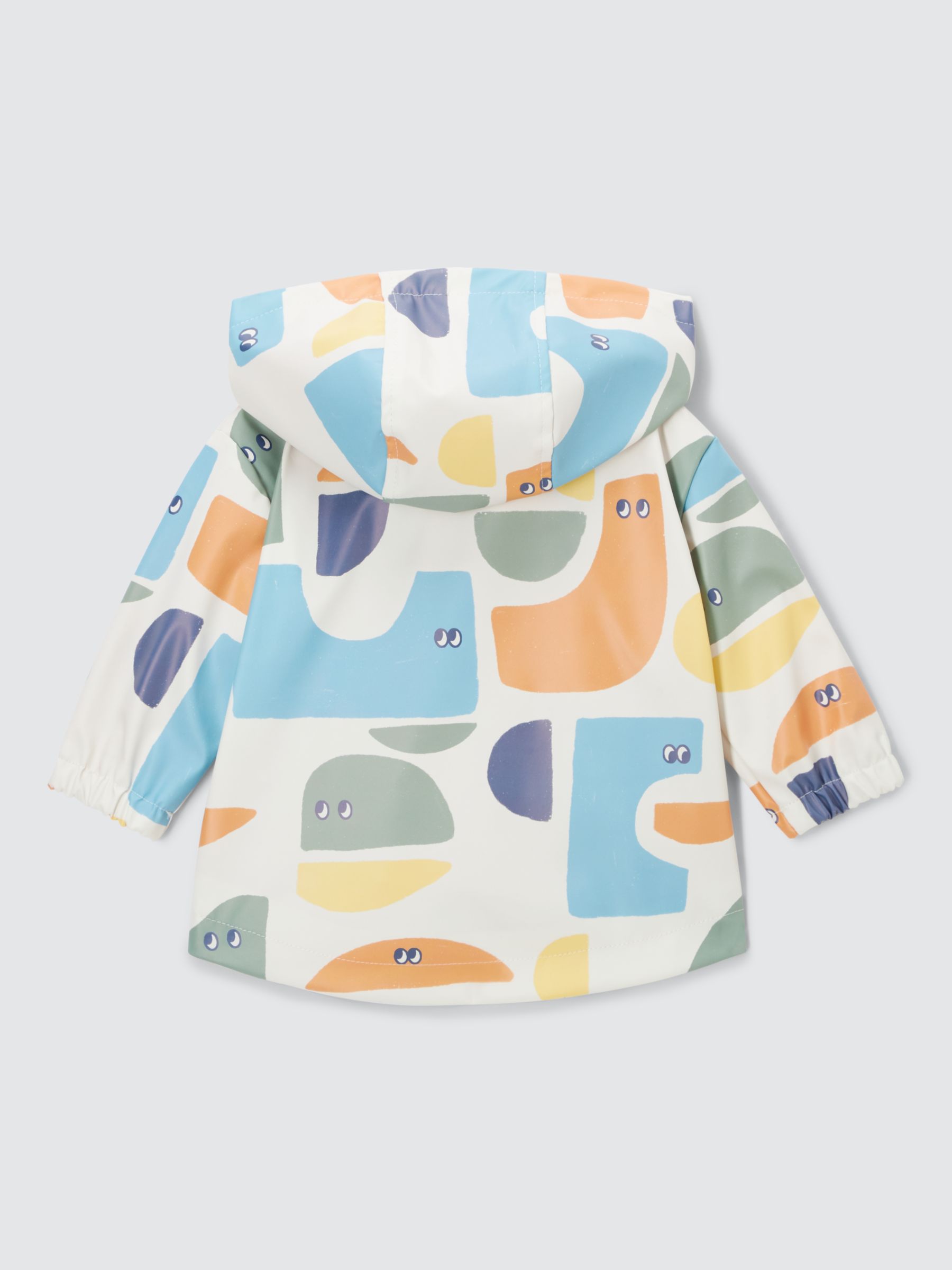 John Lewis ANYDAY Baby Shapes Print Raincoat, Multi, 6-9 months