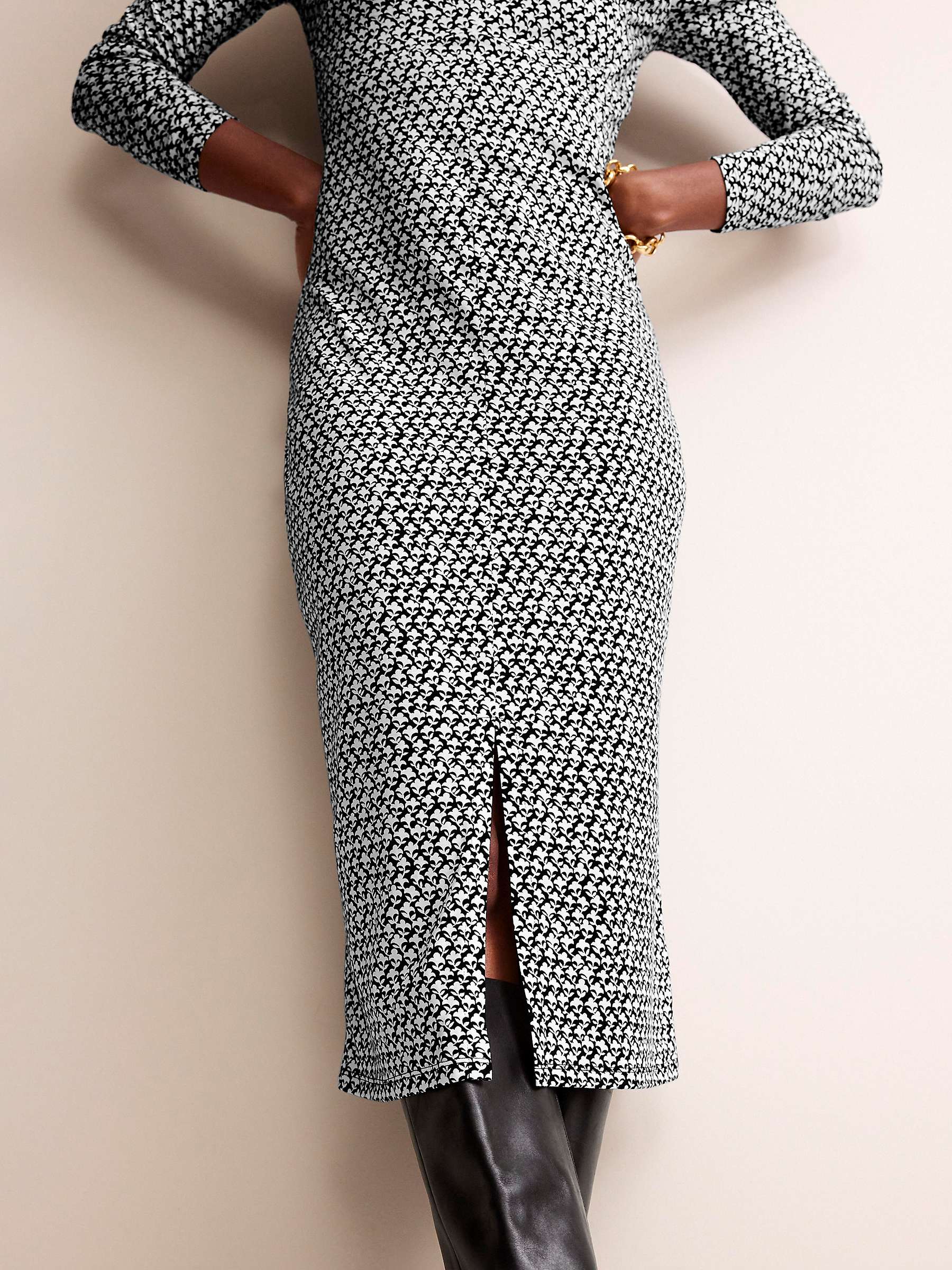 Boden Empire Knot Midi Dress, Lily Sprig at John Lewis & Partners