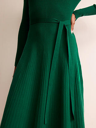 Boden Lola Rib Knit Midi Dress, Emerald Green