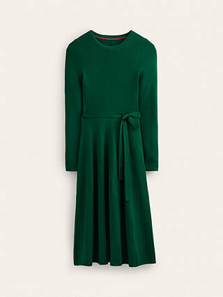 Boden Lola Rib Knit Midi Dress, Emerald Green