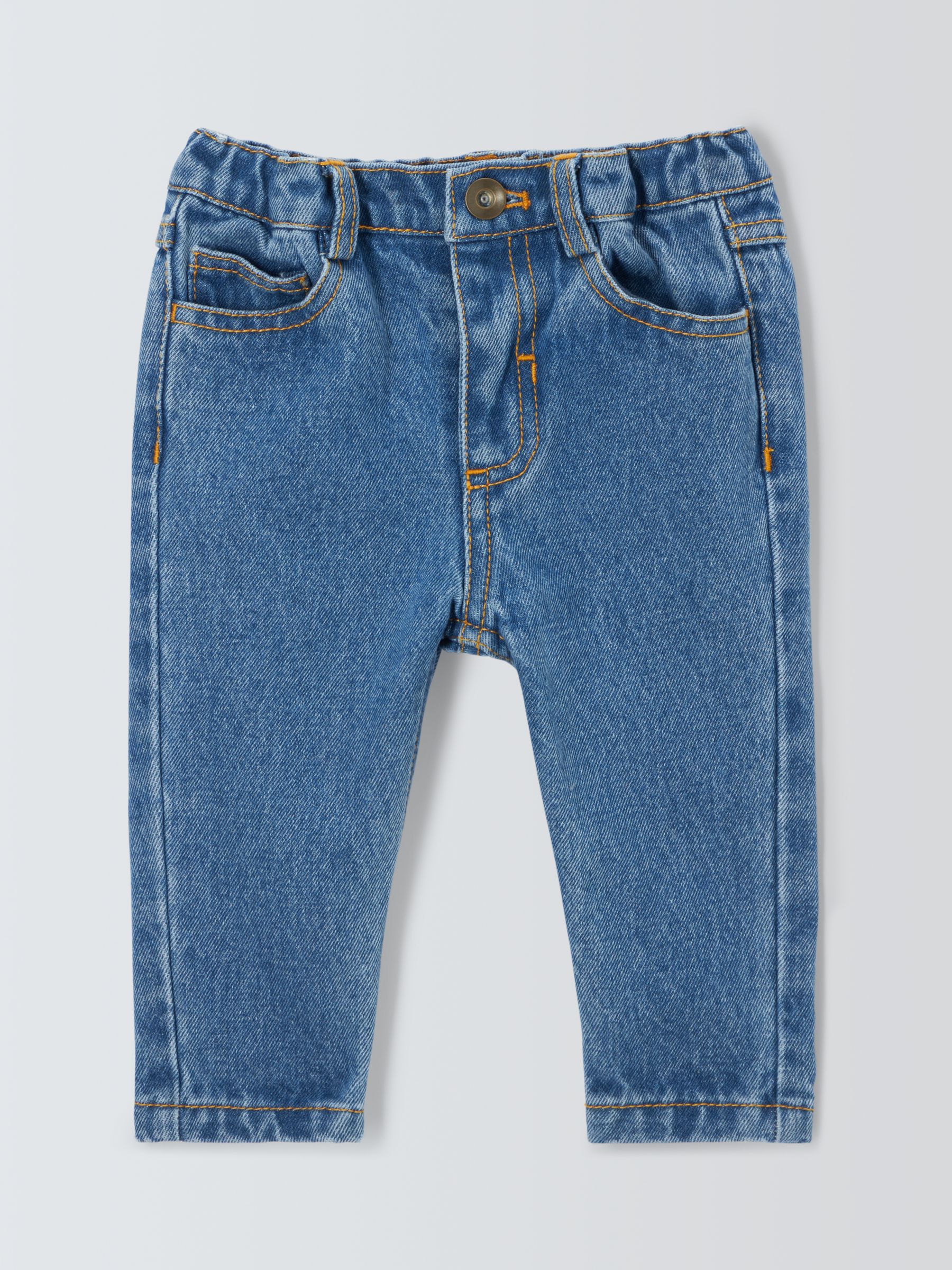 John Lewis Baby Cotton Stretch Jeans, Denim, 2-3 years