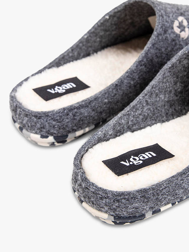 V.GAN Vegan Flax Slippers, Grey