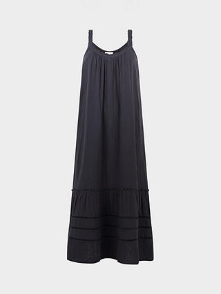 Aspiga Frankie Frill Detail Tiered Midi Dress, Black