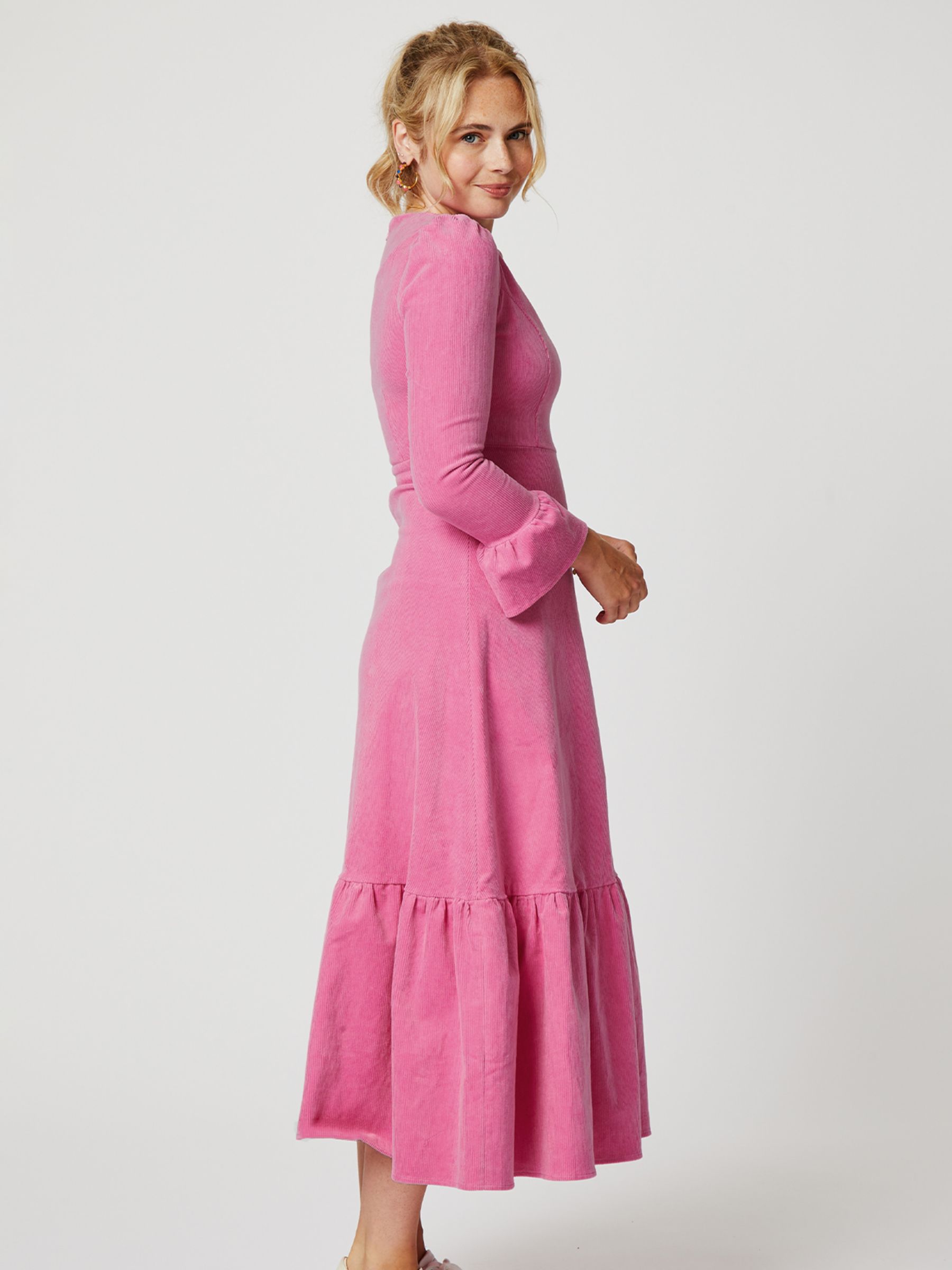 Buy Aspiga Victoria Round Neck Corduroy Midi Dress Online at johnlewis.com