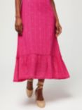 Aspiga Poppy Embroidered Jacquard Midi Dress, Pink