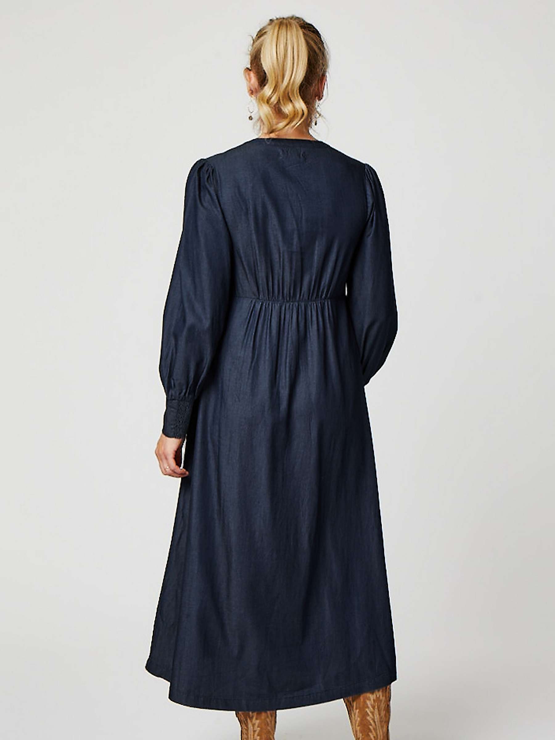 Buy Aspiga Trinity Tencel Denim Midi Dress, Dark Wash Online at johnlewis.com