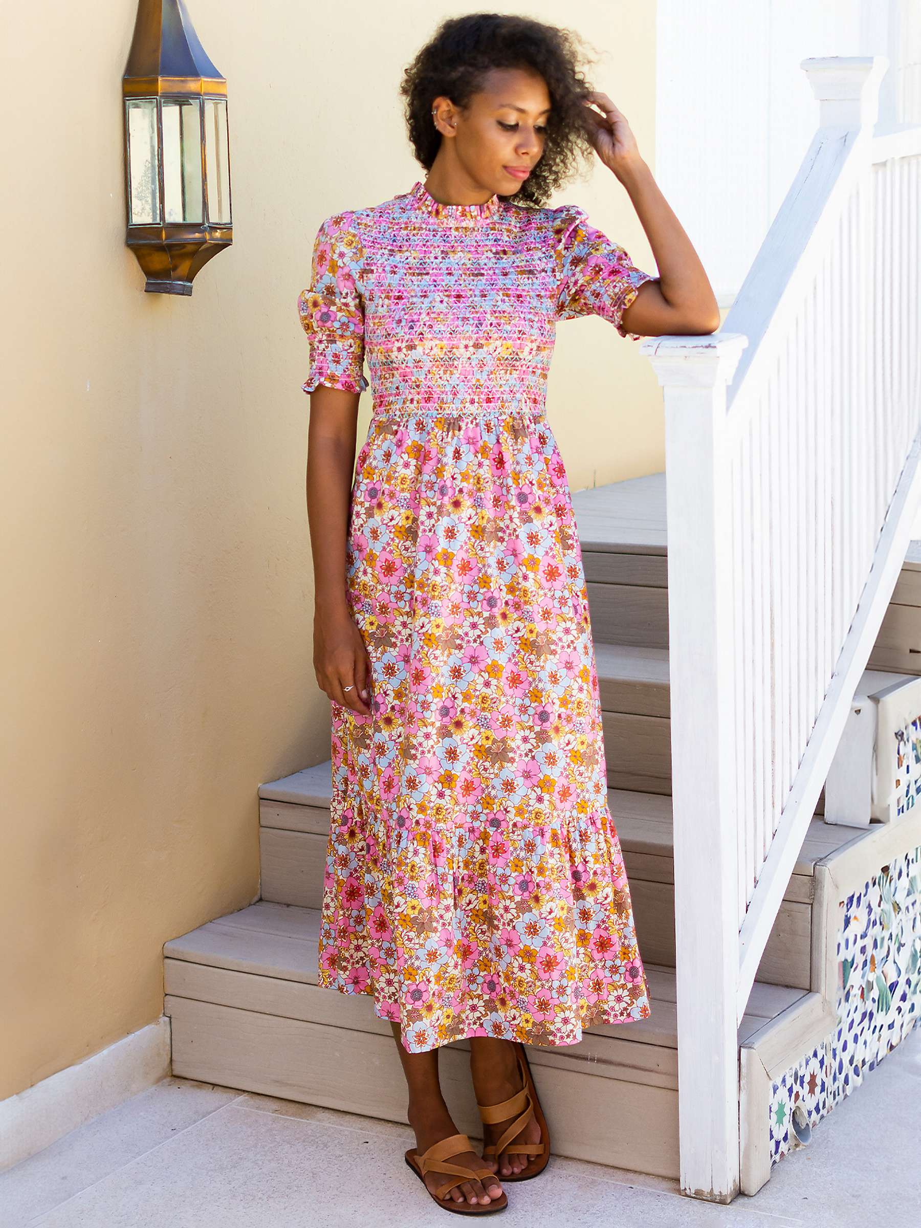 Buy Aspiga Amalie Midi Dress, Multi Online at johnlewis.com