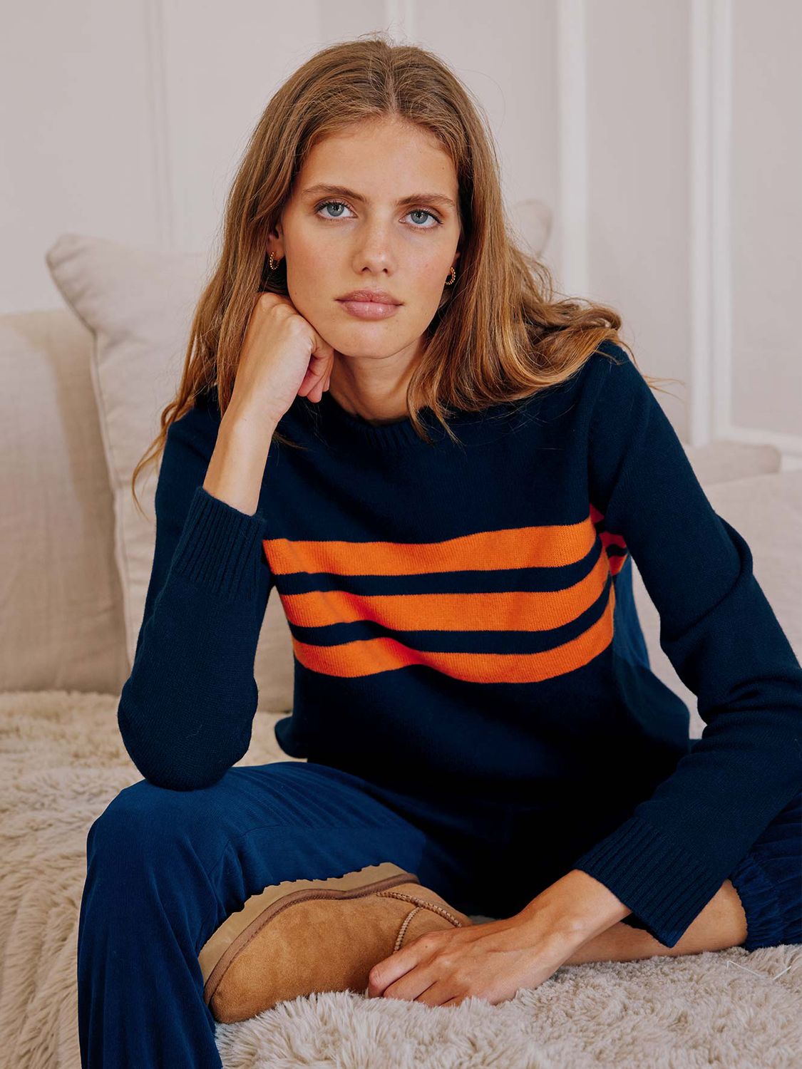 Buy Aspiga Cali Crew Neck Stripe Jumper Online at johnlewis.com