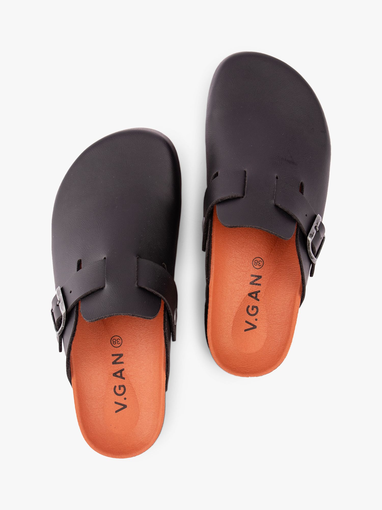 V.GAN Vegan Taro Mule Footbed Sandals, Black at John Lewis & Partners