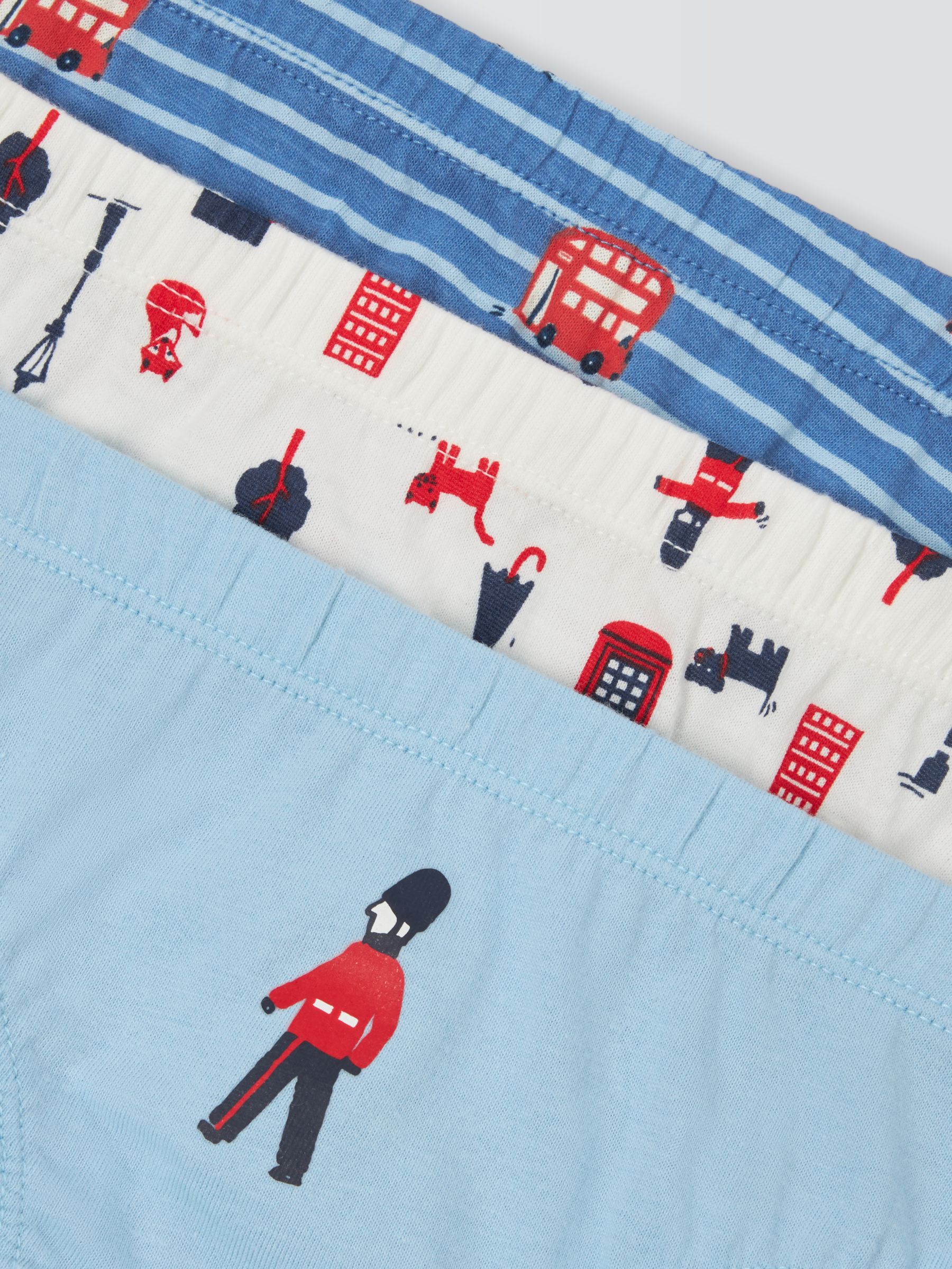 John Lewis Kids' London Print Briefs, Pack of 5, Blue/Multi at John Lewis &  Partners