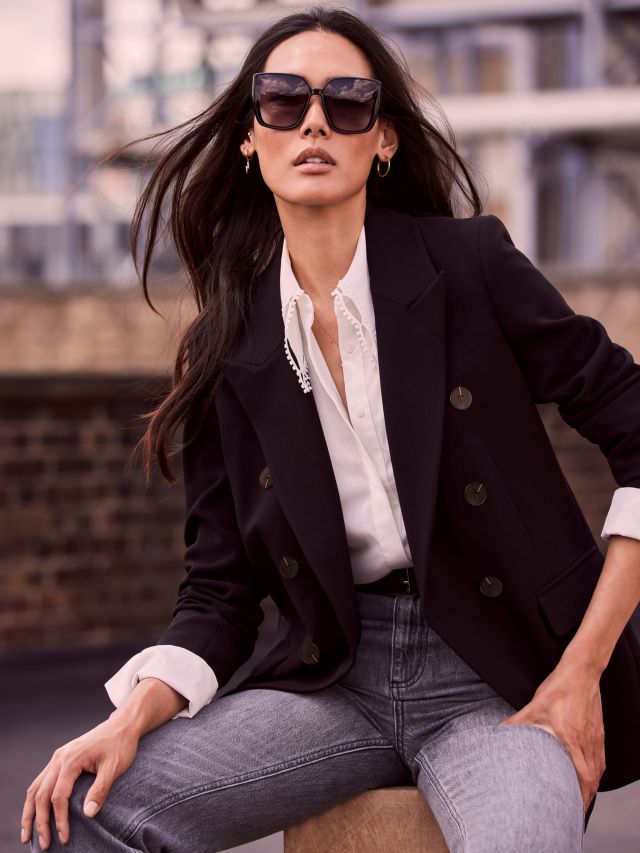 Longline velvet blazer sale