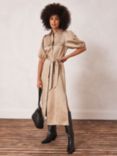 Mint Velvet Linen Blend Midi Shirt Dress