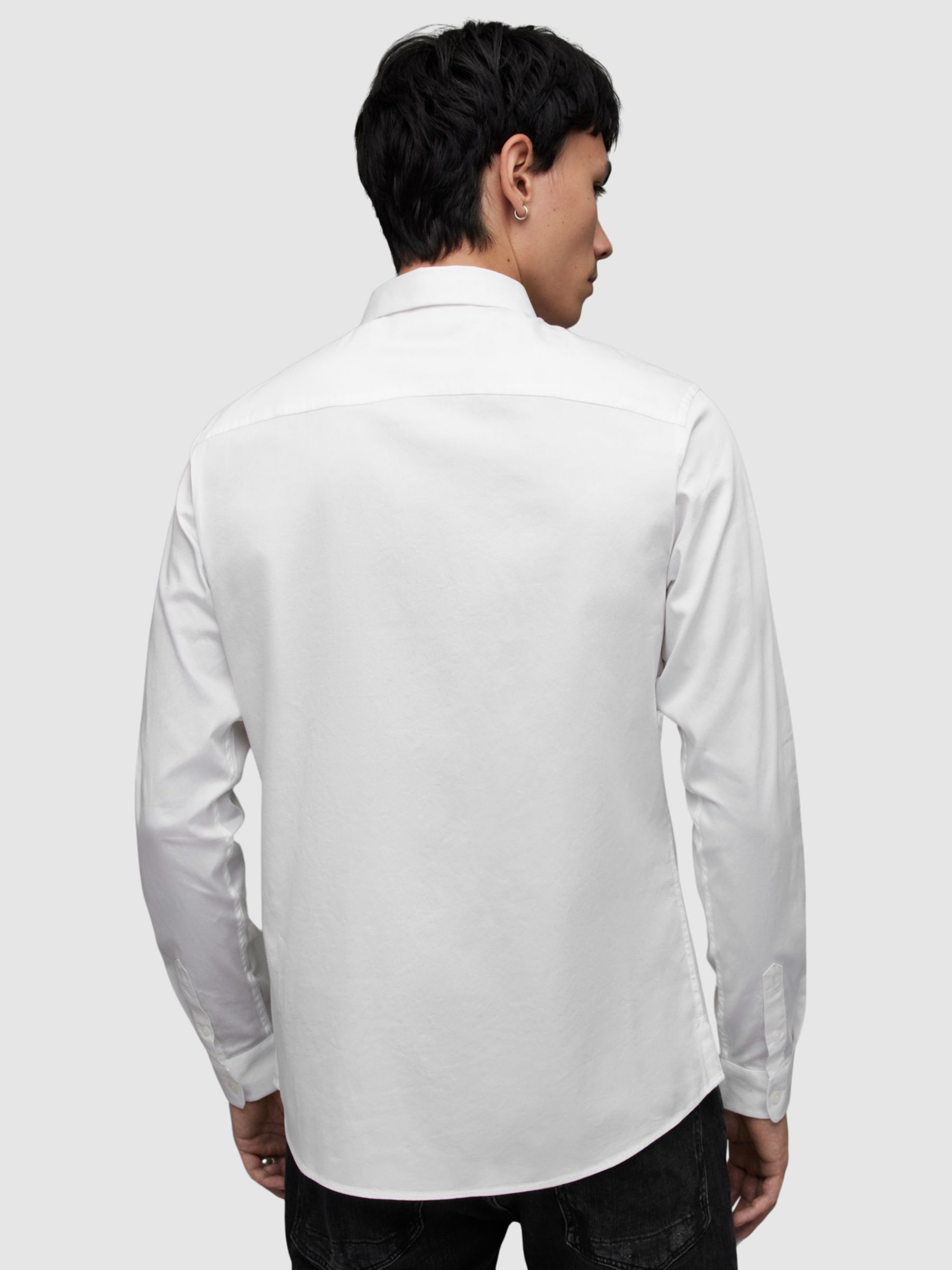 AllSaints Simmons Long Sleeve Shirt, Optic White, S