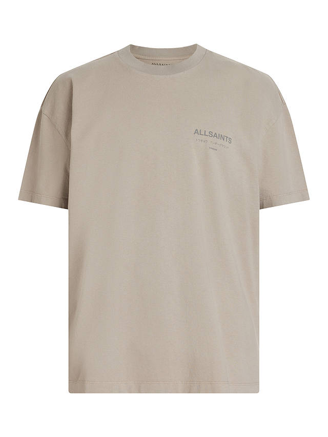 AllSaints Underground T-Shirt, Stone Taupe at John Lewis & Partners