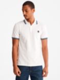 Timberland Short Sleeve Tipped Pique Polo Shirt, White