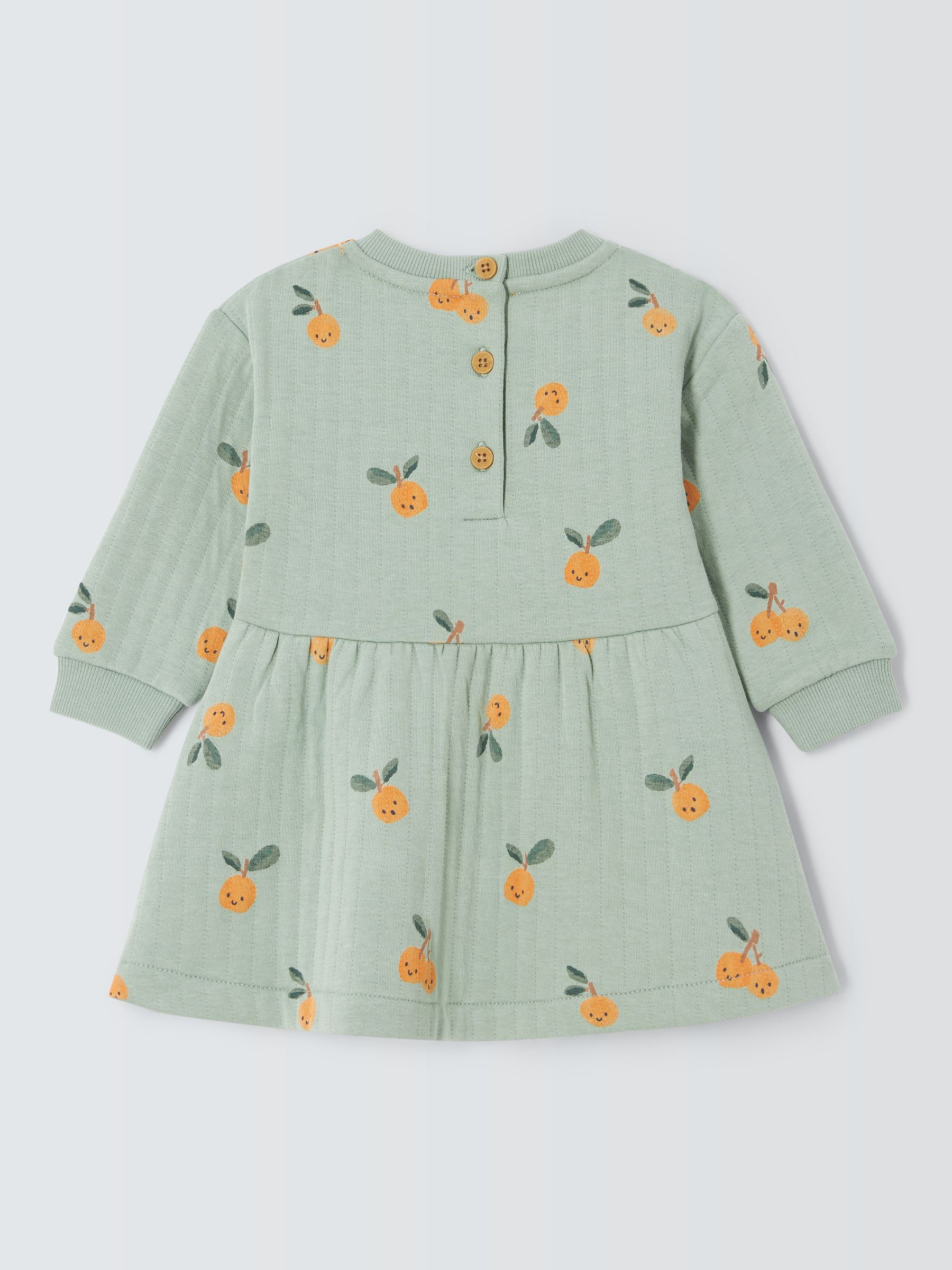 John Lewis Baby Oranges Print Dress, Multi, 6-9 months