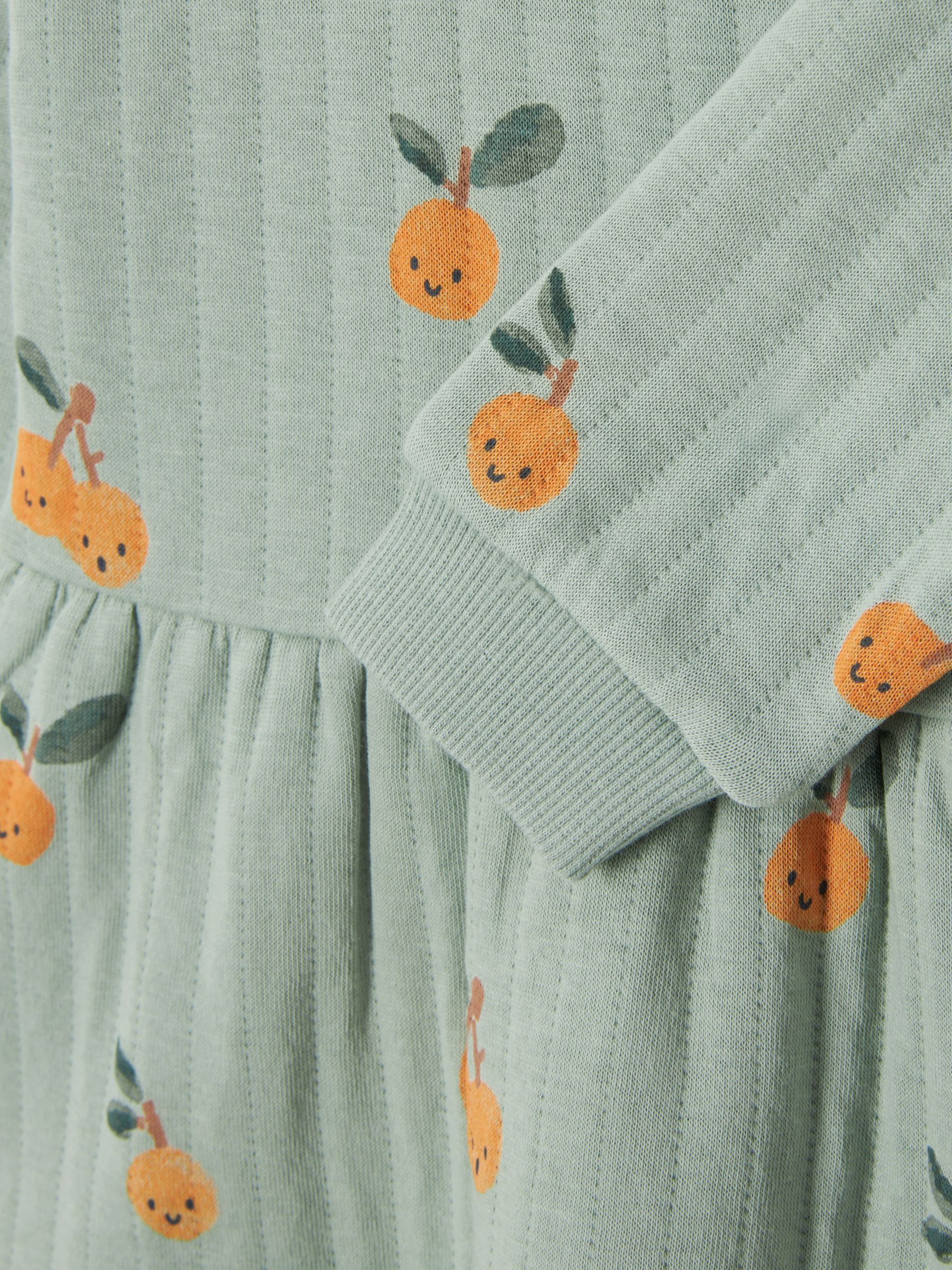 John Lewis Baby Oranges Print Dress, Multi, 6-9 months