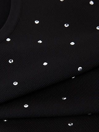 Phase Eight Catriona Stud Shift Knitted Mini Dress, Black