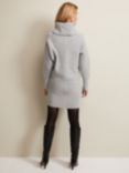Phase Eight Fillipa Grey Knitted Tunic Mini Dress, Grey, Grey