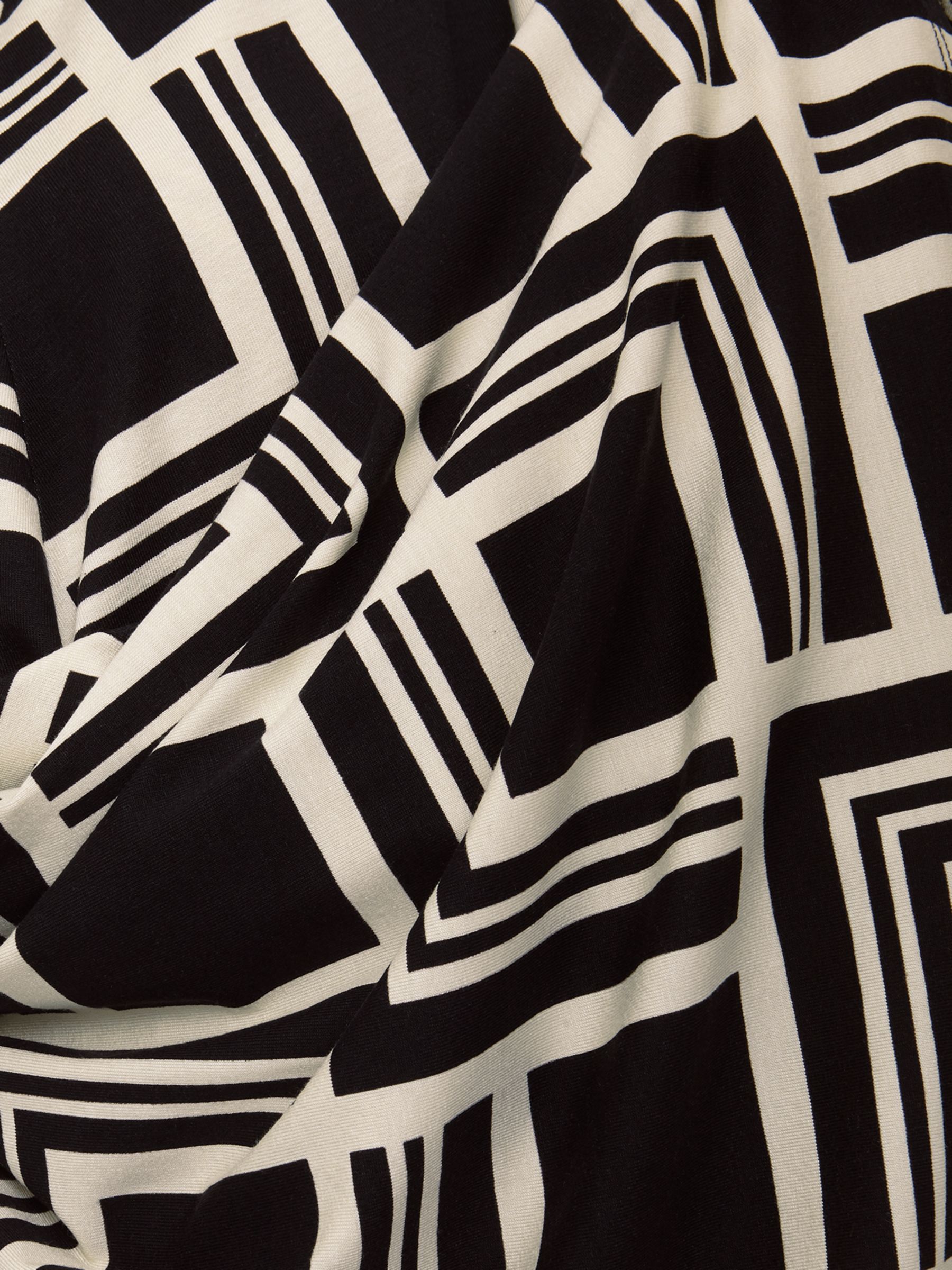 Phase Eight Geometric April Dress, Black/Multi at John Lewis & Partners