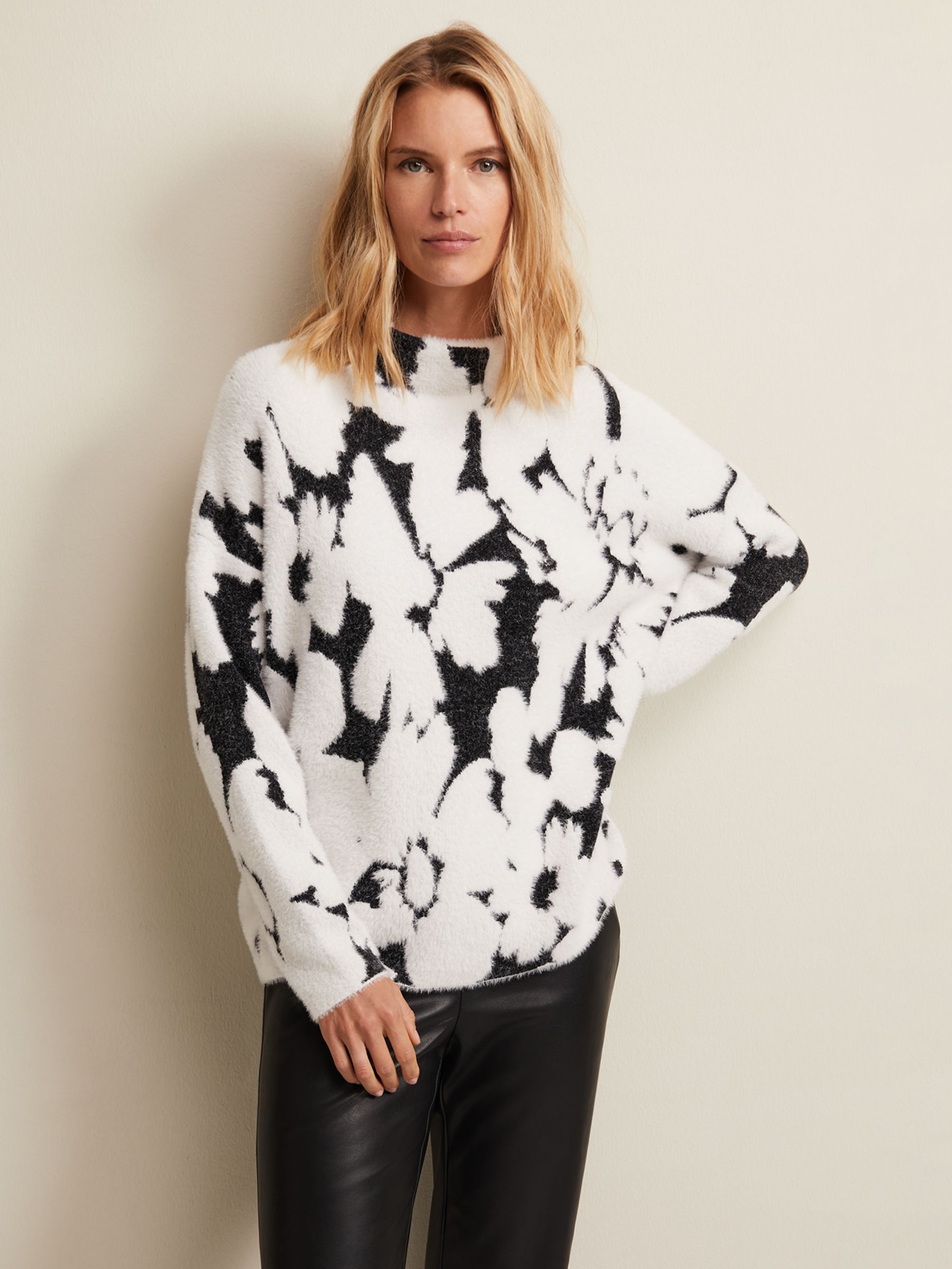 Phase Eight Paigey Abstract Floral Print Jumper, Multi at John Lewis ...