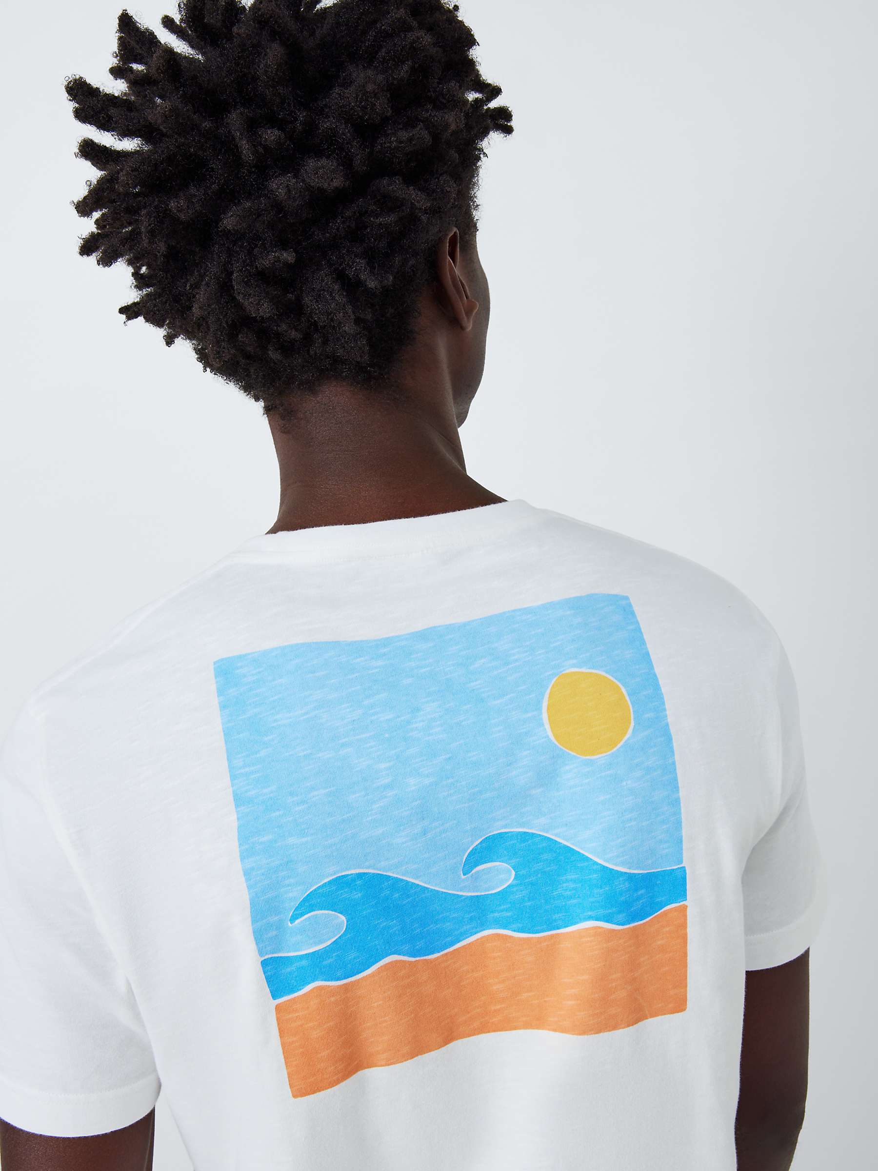 Buy John Lewis Horizon Graphic T-Shirt, Cream Online at johnlewis.com