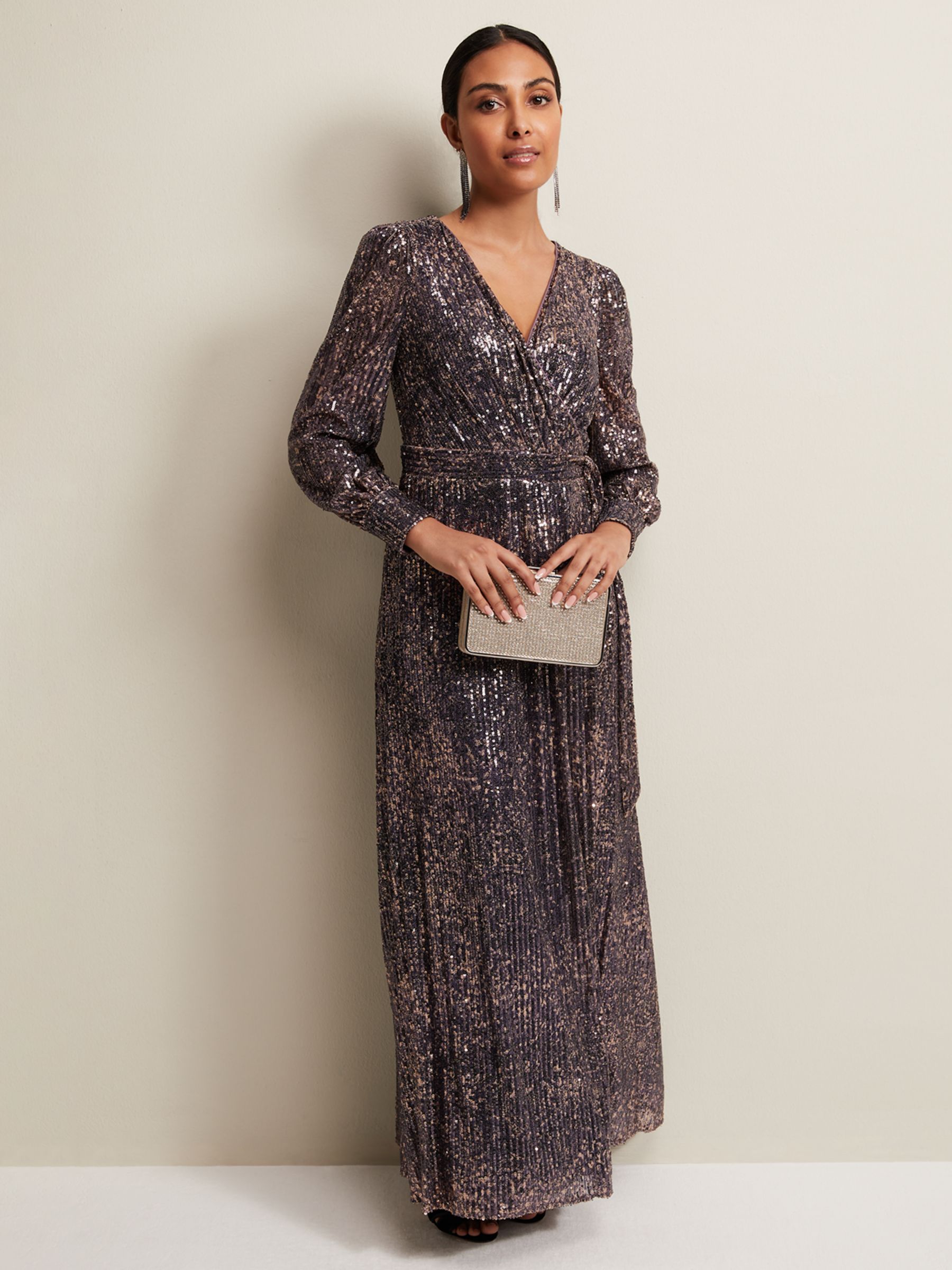 Buy Phase Eight Petite Amily Sequin Maxi Dress Online at johnlewis.com