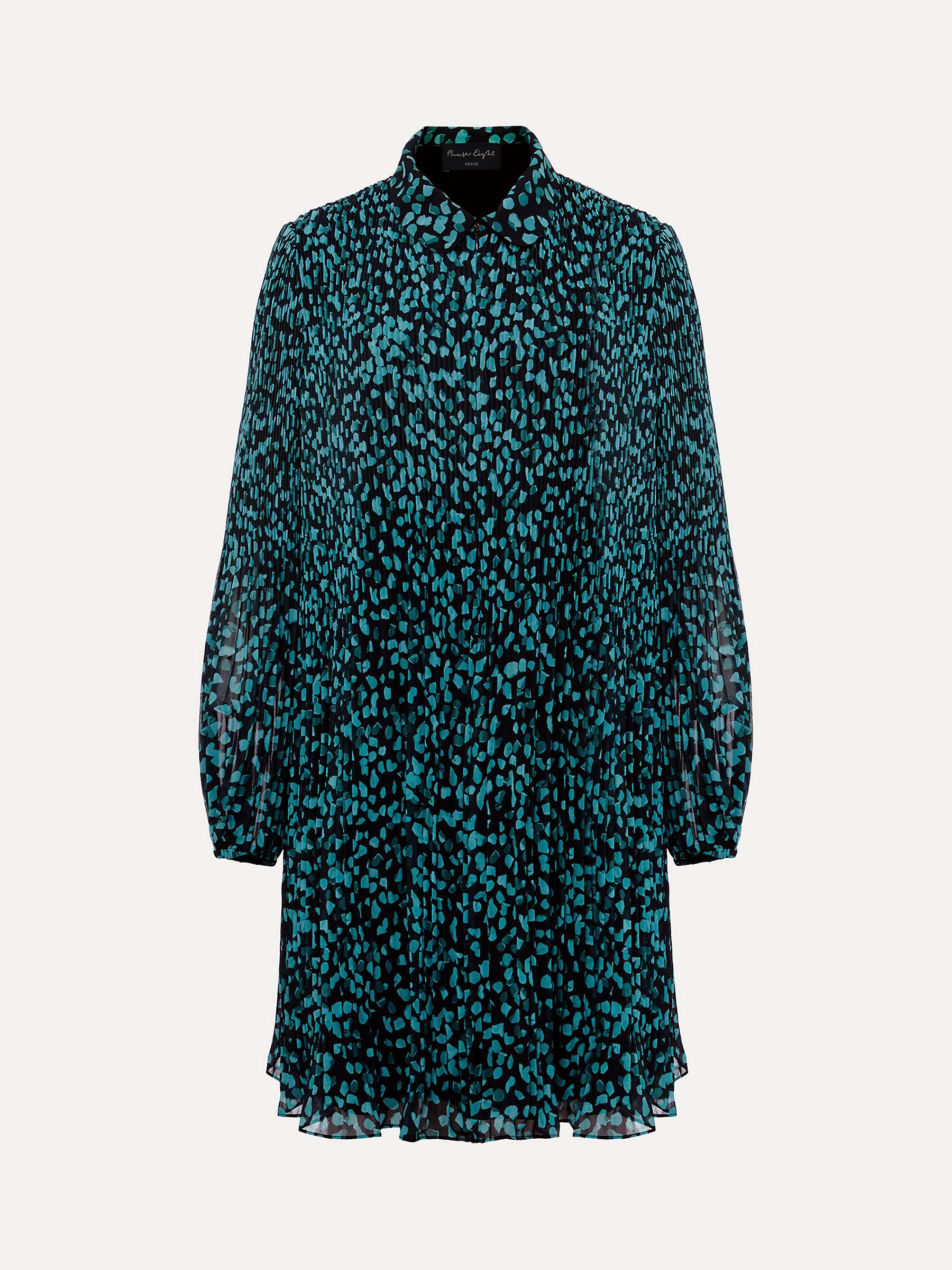 Buy Phase Eight Petite Ella Abstract Print Mini Shirt Dress, Green Online at johnlewis.com