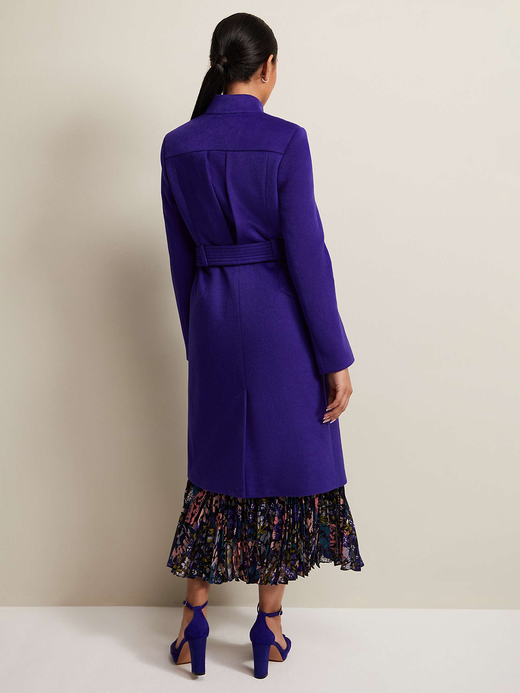 Buy Phase Eight Petite Susanna Wool Blend Coat, Purple Online at johnlewis.com
