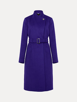 Phase Eight Petite Susanna Wool Blend Coat, Purple