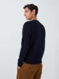 John Lewis Cashmere Cable Knit Crew Neck Jumper, Navy