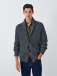 John Lewis Wool Cashmere Blend Shawl Neck Cardigan, Charcoal