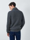 John Lewis Wool Cashmere Blend Shawl Neck Cardigan, Charcoal