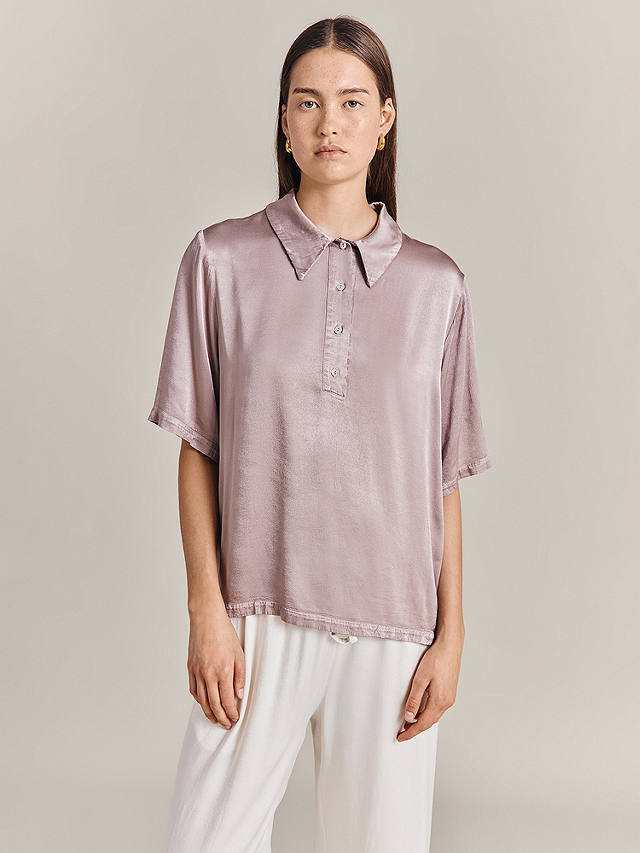 Ghost Kendall Satin Top, Heather